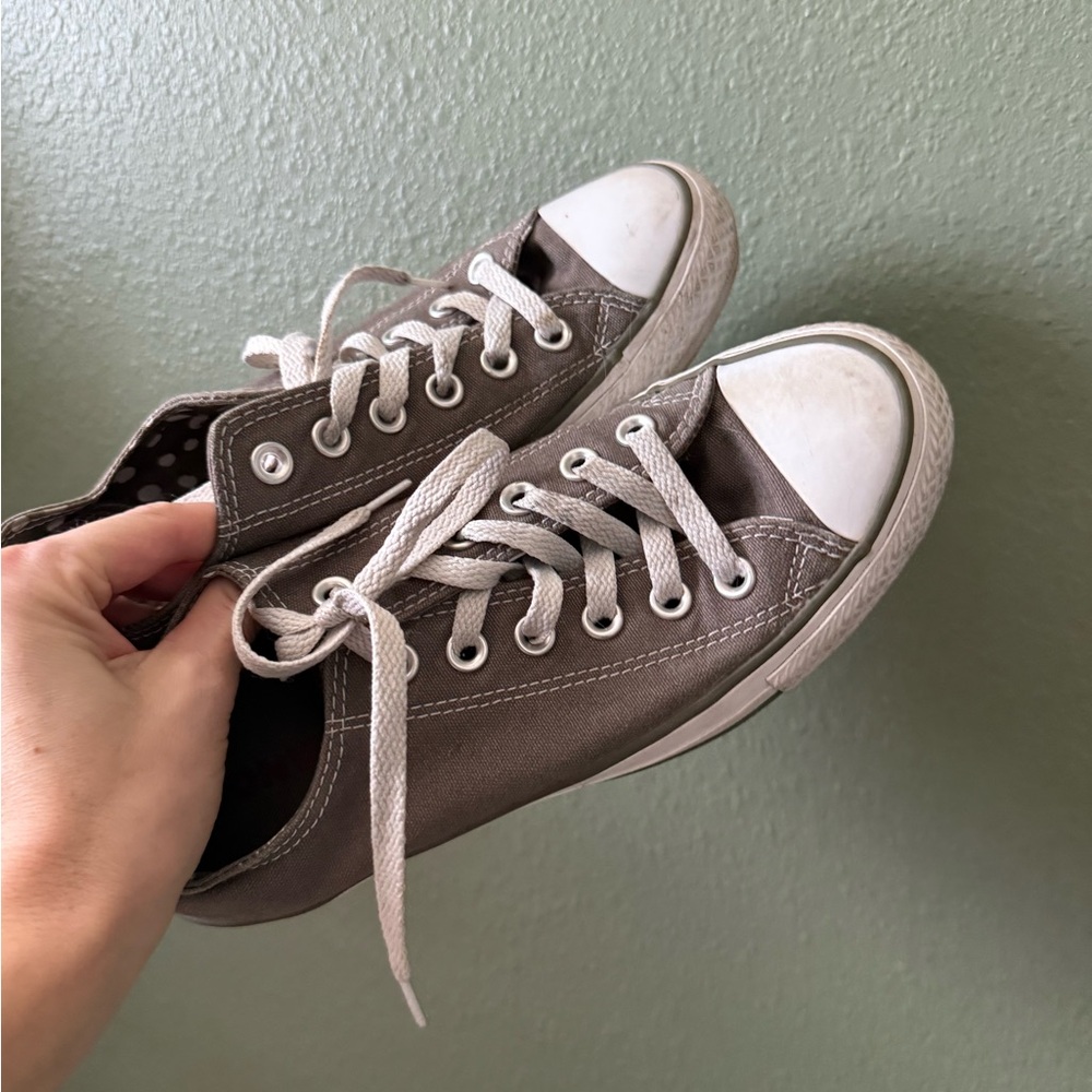 Converse Gray Canvas Sneakers 7
